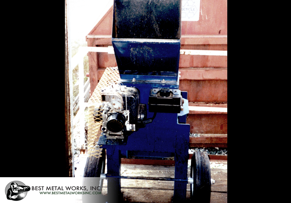 The engine powered glass crusher custom built for the Town of Lempster, NM turns waste glass into usable fill.