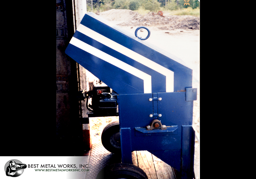 The engine powered glass crusher custom built for the Town of Lempster, NM turns waste glass into usable fill.